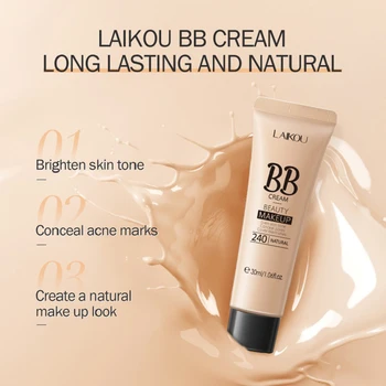 1 BUC Hidratare de Durată BB Cream Concealer Fata Fundația Lichid Natural Lumina Baza de Machiaj Crema Cosmetice