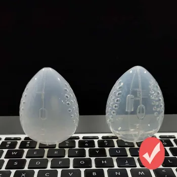 Ou în Formă de Burete de Machiaj Caz de Stocare Multi-gaura de Umiditate-dovada Transparent Frumusete Burete Titularul Container Cosmetice Sta