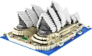 Sydney Opera House Building Model LZ Serie de Arhitectura Lumii de Puzzle Bloc de Învățământ Casual Copil Jucării de Colecție