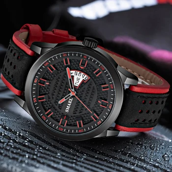SMAEL Bărbați Ceasuri de Curea din Piele Cuarț Ceas pentru Bărbați Creative Casual Impermeabil Ceas Moda Ceas de mână Sport 9120