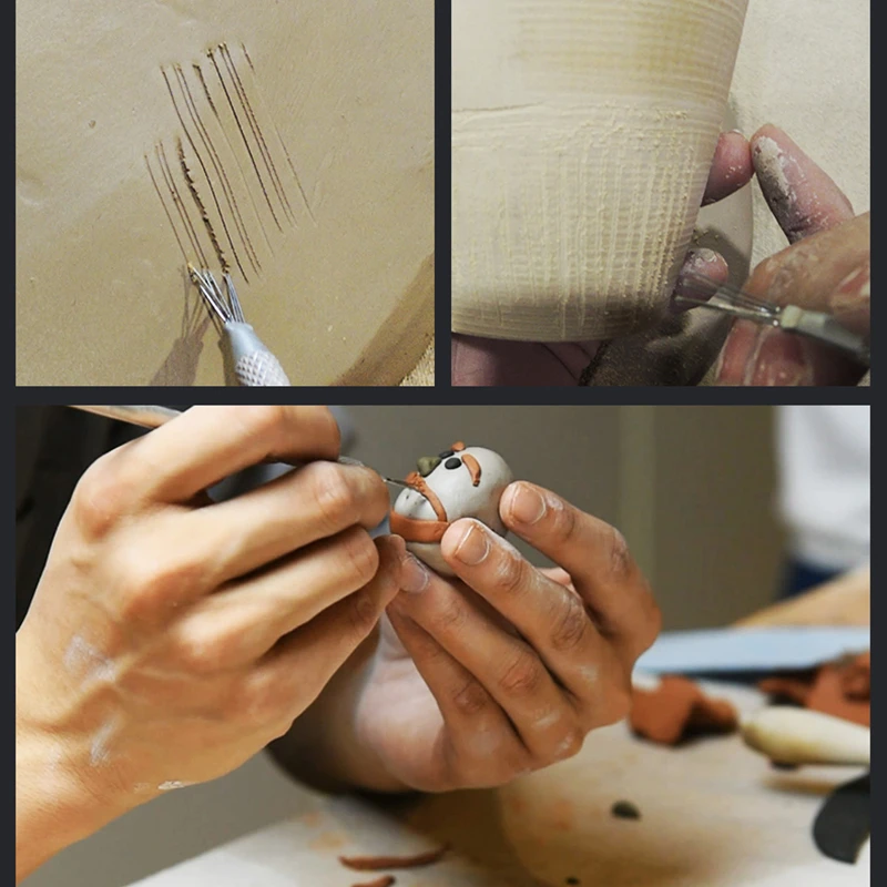 Korea Maxim behave 2 buc ceramică artă textura perie de sârmă polimer lut sculptura instrument  de modelare diy de mână-a făcut ceramice modelare lut textura instrument de  luare reducere > mall | Restaurantcarol.ro