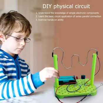 DIY Circuit Kit Fizice Experiment Științific Circuitul de ABS Componente Electronice pentru Copii Copii de Învățământ Manual de Știință Jucarii