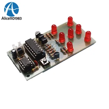 NE555 CD4017 Zaruri Electronice DIY Kit 5mm LED-ul Roșu Led-uri de Lumină 4.5-5V Electronice Fun Kit Diy Electronice de Bord PCB Module