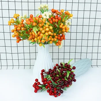 Simulare de Fructe Xmas Boabe Artificiale Berry Buchet de Flori Artificiale, Plante Fructifere DIY Nunta Decor de Crăciun Pentru Acasă