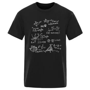 Mens T-shirt Formulă Matematică de Imprimare 2021 Bumbac de Moda de Îmbrăcăminte Amuzant Harajuku Camisetas Casual Hip Hop de sex Masculin Retro Homme