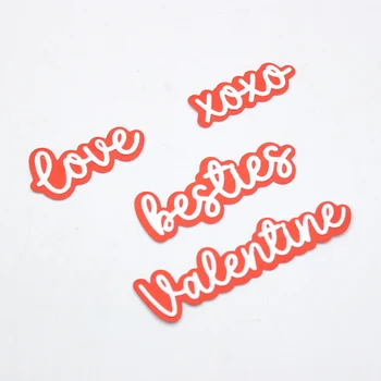 YPPcraft Noi Valentine Umbra Cuvinte Tăiere de Metal Moare Șabloane pentru DIY Scrapbooking Decorative Relief DIY Cărți de Hârtie