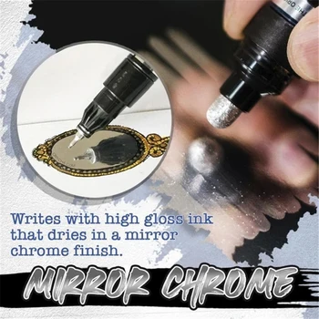 DIY Vopsea Reflectorizantă Stilou de Argint Arta Lichid Oglindă Chrome Markerul de Reflecție în Oglindă Semn Pen Rock Vopsea Accesoriu Copii Paint Tool