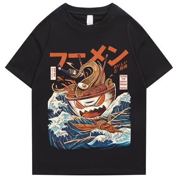Japonez Harajuku Tricou Barbati 2021 Vara Hip Hop Tricouri Tăiței Nava Desene Animate Streetwear Tricouri Maneca Scurta Top Casual De Bumbac