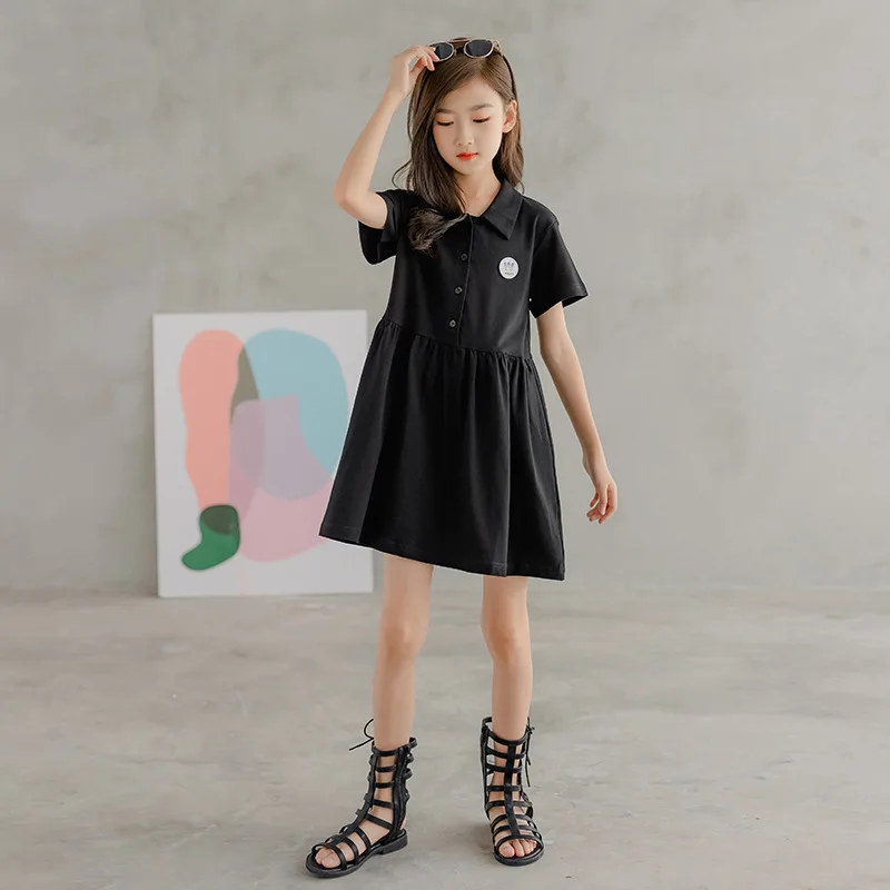 metric tofu Lada 2021 vara fete adolescente negru școală rochie de camasa 10 12 13 14 ani  cutat rochii de bumbac reducere > Haine Fete | Restaurantcarol.ro