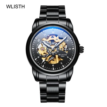 WLISTH 2022 Ceas de Lux Barbati din Piele Mecanice Ceas cu Design Clasic Mens de Moda Inoxidabil, Ceas de Ceas rezistent la apa