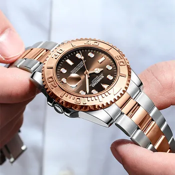 Top Brand de Lux Diver Ceasuri pentru Barbati 30ATM Impermeabil Data Ceas Ceasuri Sport din Oțel Inoxidabil de Aur Mens Ceasuri de mana Quartz