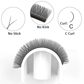 NCSURAEYCLASH YY Extensii de Gene C Curl 8-12mm Natural Premium Sintetic Nurca Individuale de Extensie a Genelor maquiagem cilios