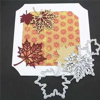 Maple Tăiere de Metal Moare Frunze de Plante Relief Matrita pentru DIY Hârtie Carte Album Rama Foto Decor de Toamna Frunze de Toamna Timbre